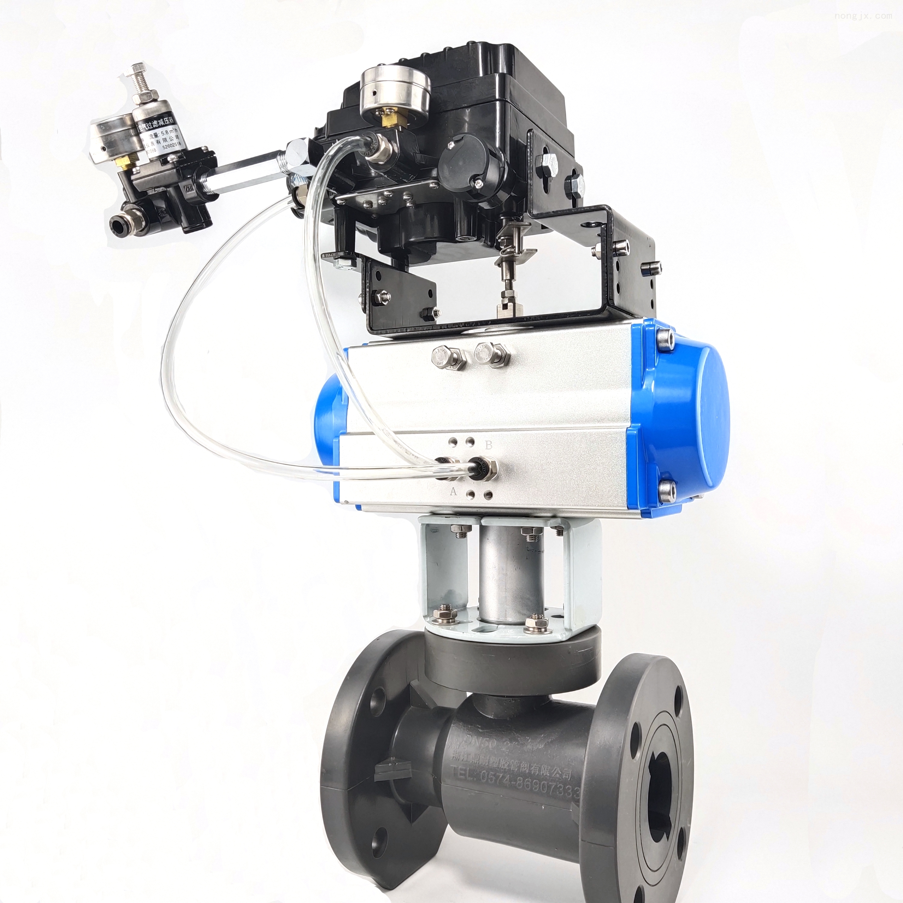 气动pvc/upvc塑料法兰球阀q641f-10s球阀